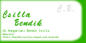 csilla bendik business card